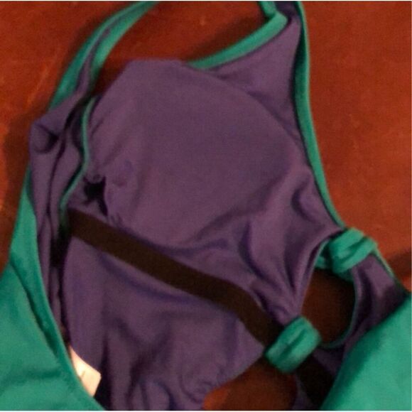 NWT OLD NAVY Women’s Swimsuit XL One-Piece Knot Front Cutout Teal Blue Bathing - Picture 15 of 15